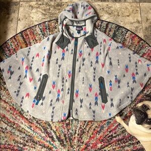 Patagonia Gray Fleece Vest with Colorful Accents